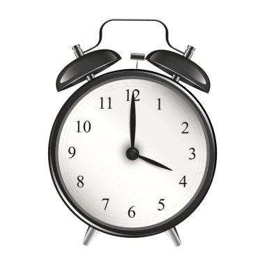 Vektör çalar saat beyaz arka plan üzerinde izole