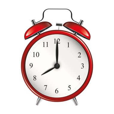 Vektör çalar saat beyaz arka plan üzerinde izole