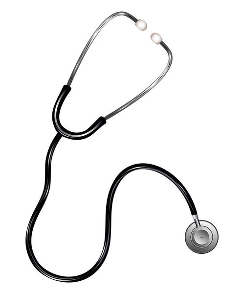medical stethoscope vector icon isolated on white background