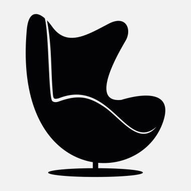 Beyaz arkaplanda izole edilmiş koltuk vektörü simgesi