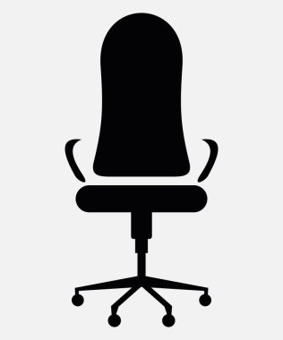 ofis sandalyesi vektör simgesi beyaz arkaplanda izole