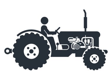 Beyaz arkaplanda izole edilmiş çekici vektör simgesi