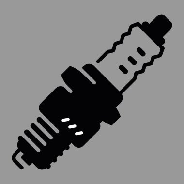 araba buji vektör simgesi beyaz arkaplanda izole edildi