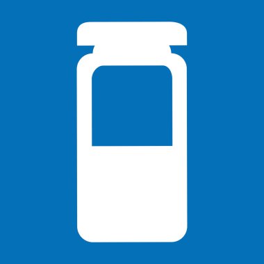 tıbbi ampul vektör simgesi beyaz arkaplanda izole edildi