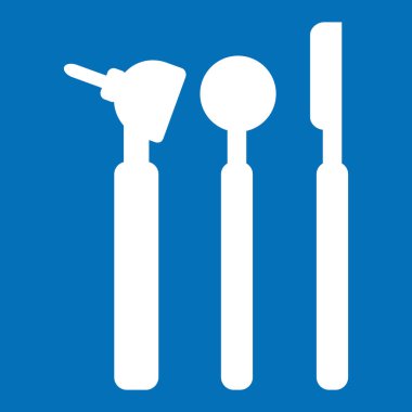 Tıbbi araçlar vektör simgesi beyaz arkaplan üzerinde izole