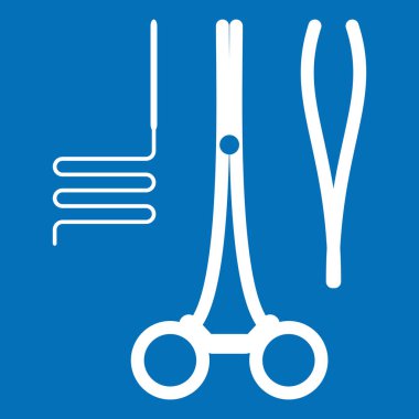 Tıbbi araçlar vektör simgesi beyaz arkaplan üzerinde izole