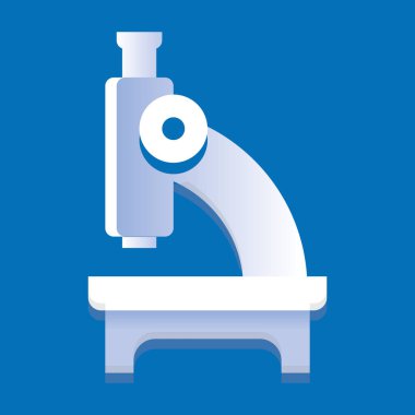 tıbbi mikroskop vektör simgesi beyaz arkaplanda izole edildi