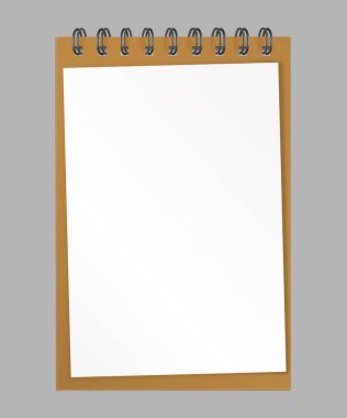 Beyaz arkaplanda izole edilmiş notlar için vektör not defteri