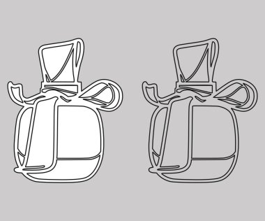 Parfüm şişesi vektör simgesi beyaz arkaplanda izole