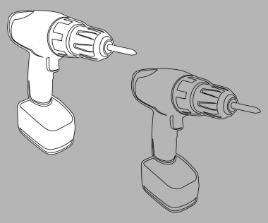 Beyaz arkaplanda izole edilmiş tornavida vektör simgesi