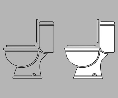 tuvalet vektörü simgesi beyaz arkaplanda izole edildi