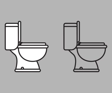 tuvalet vektörü simgesi beyaz arkaplanda izole edildi