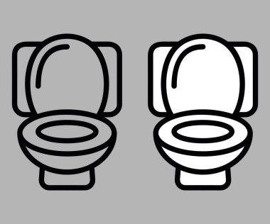 tuvalet vektörü simgesi beyaz arkaplanda izole edildi