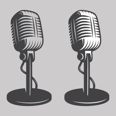 radyo mikrofon vektör simgesi beyaz arkaplanda izole edildi