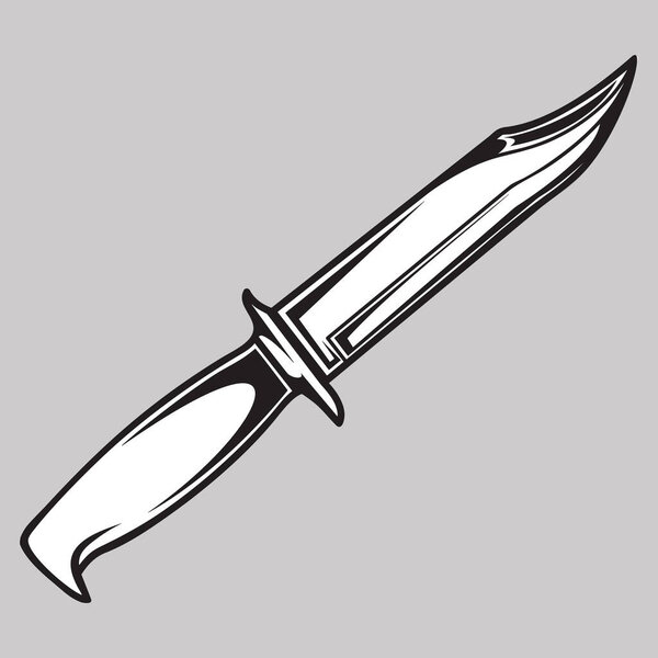 knife vector icon isolated on white background