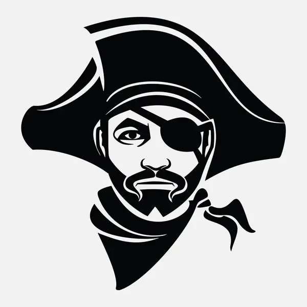Ikona Wektora Piratów Izolowana Białym Tle — Wektor stockowy