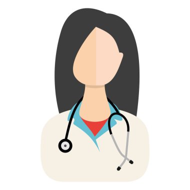 Doktor vektör simgesi beyaz arkaplanda izole edildi