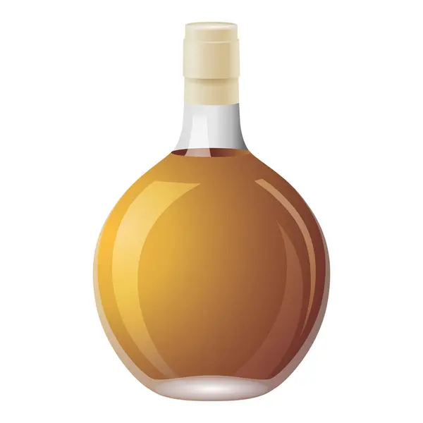 Botella Vidrio Vectorial Para Bebidas Alcohólicas Aisladas Sobre Fondo Blanco — Archivo Imágenes Vectoriales