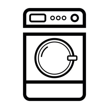 çamaşır makinesi vektör simgesi beyaz arkaplanda izole