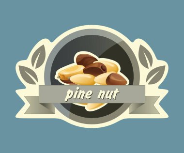 Çam fıstığı vektör etiketi