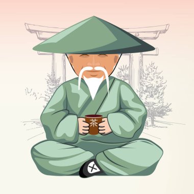 Beyaz arkaplanda Çin vektör simgesi-4 izole