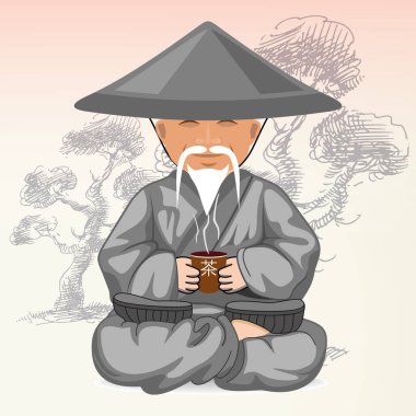 Beyaz arkaplanda Çin vektör simgesi-8 izole edildi