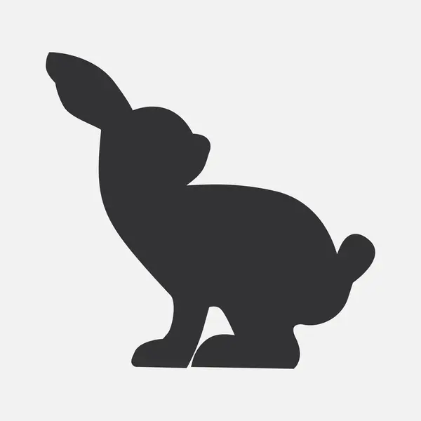 Kaninchen Vektor Symbol Isoliert Auf Weißem Hintergrund Stockillustration