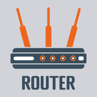 Beyaz arka plan üzerinde izole wifi yönlendirici simgesi