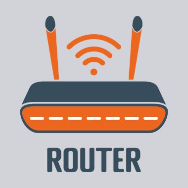 Beyaz arka plan üzerinde izole wifi yönlendirici simgesi