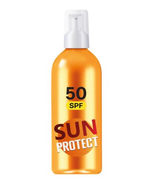 Güneş kremi şişe vektör simgesi beyaz arkaplanda izole