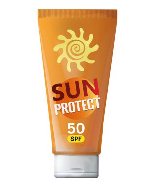 Güneş kremi şişe vektör simgesi beyaz arkaplanda izole