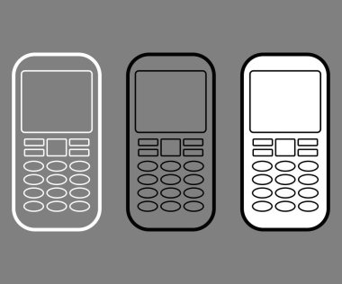 Akıllı telefon vektör simgesi-5 beyaz arkaplanda izole edildi