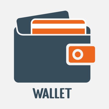 vektör cüzdanı simgesi-3 beyaz arkaplanda izole edildi