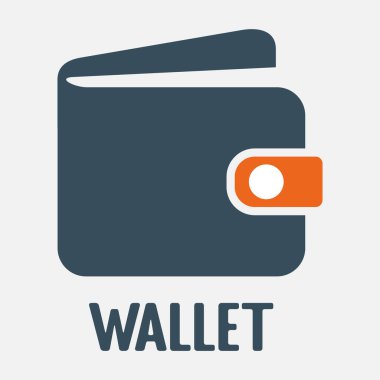 vektör cüzdanı simgesi-9 beyaz arkaplanda izole edildi