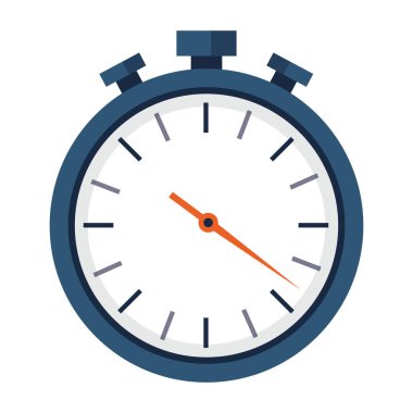 Beyaz arka plan üzerinde izole kronometre vektör simgesi