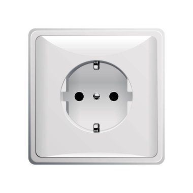 elektrik çıkış vektörü simgesi beyaz arkaplanda izole edildi