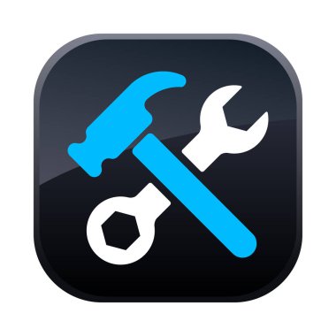 Beyaz arkaplanda onarım vektörü simgesi izole edildi