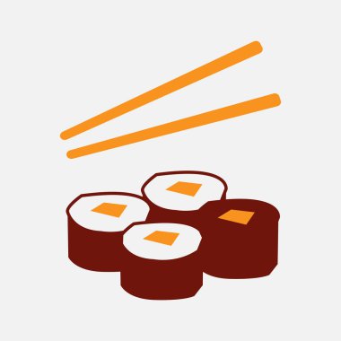 Japon yemek vektör simgesi beyaz arkaplanda izole edildi