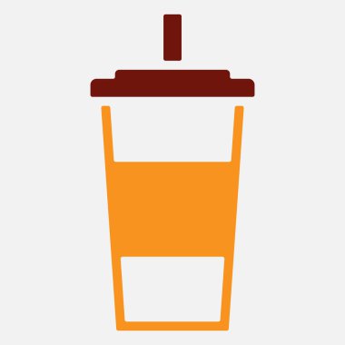 Kağıt bardak vektör simgesi beyaz arkaplanda izole edildi