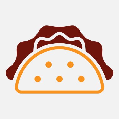 shawarma vektör simgesi beyaz arkaplanda izole edildi