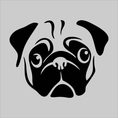 köpek yüz vektör simgesi beyaz arkaplanda izole edildi