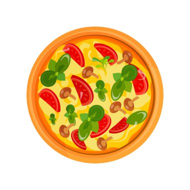 pizza vector icon isolated on white background clipart