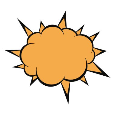 Beyaz arkaplanda izole edilmiş çizgi film tarzında vektör bulut simgesi