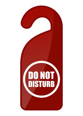 Kırmızı vektör kapı askısı beyaz arkaplanda izole edildi