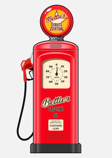 stock vector vector retro gas station isolated on white background