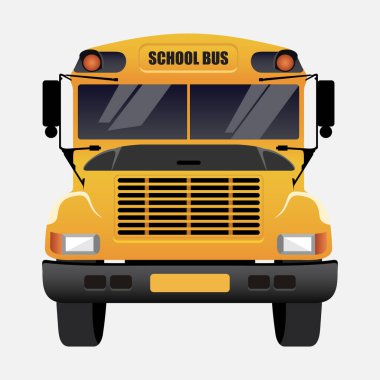 okul servisi kabin vektör simgesi beyaz arkaplanda izole