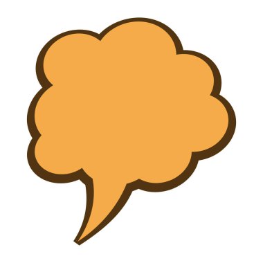 Beyaz arkaplanda izole edilmiş çizgi film tarzında vektör bulut simgesi