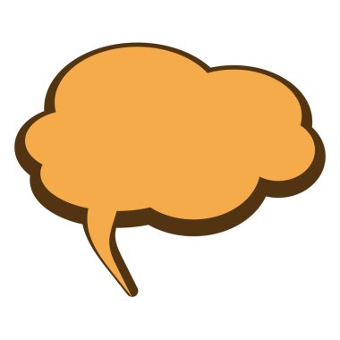 Beyaz arkaplanda izole edilmiş çizgi film tarzında vektör bulut simgesi