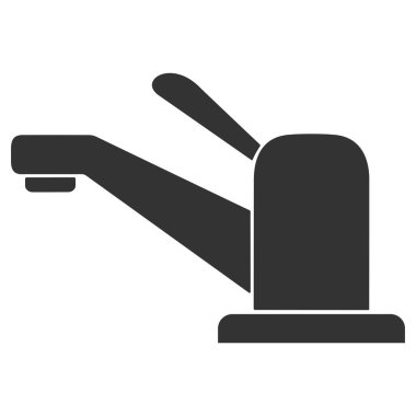 Beyaz arkaplanda su musluğu vektör simgesi izole