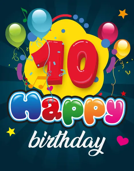 stock vector vector happy birthday card-10